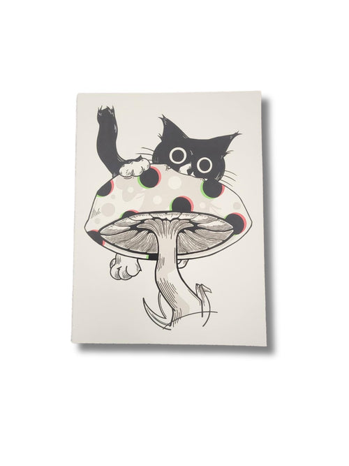 Trippy Cat Art Print
